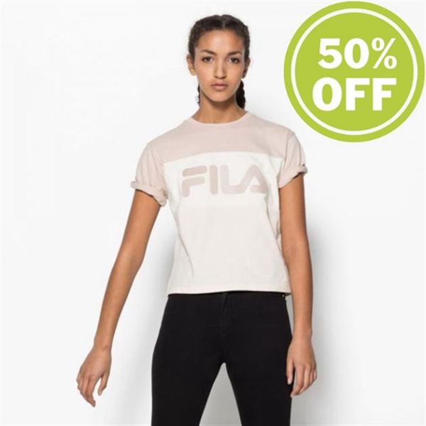 Fila Allison Tee Crew Neck Shirt Women's Tee - Pink,NZ 317-94308